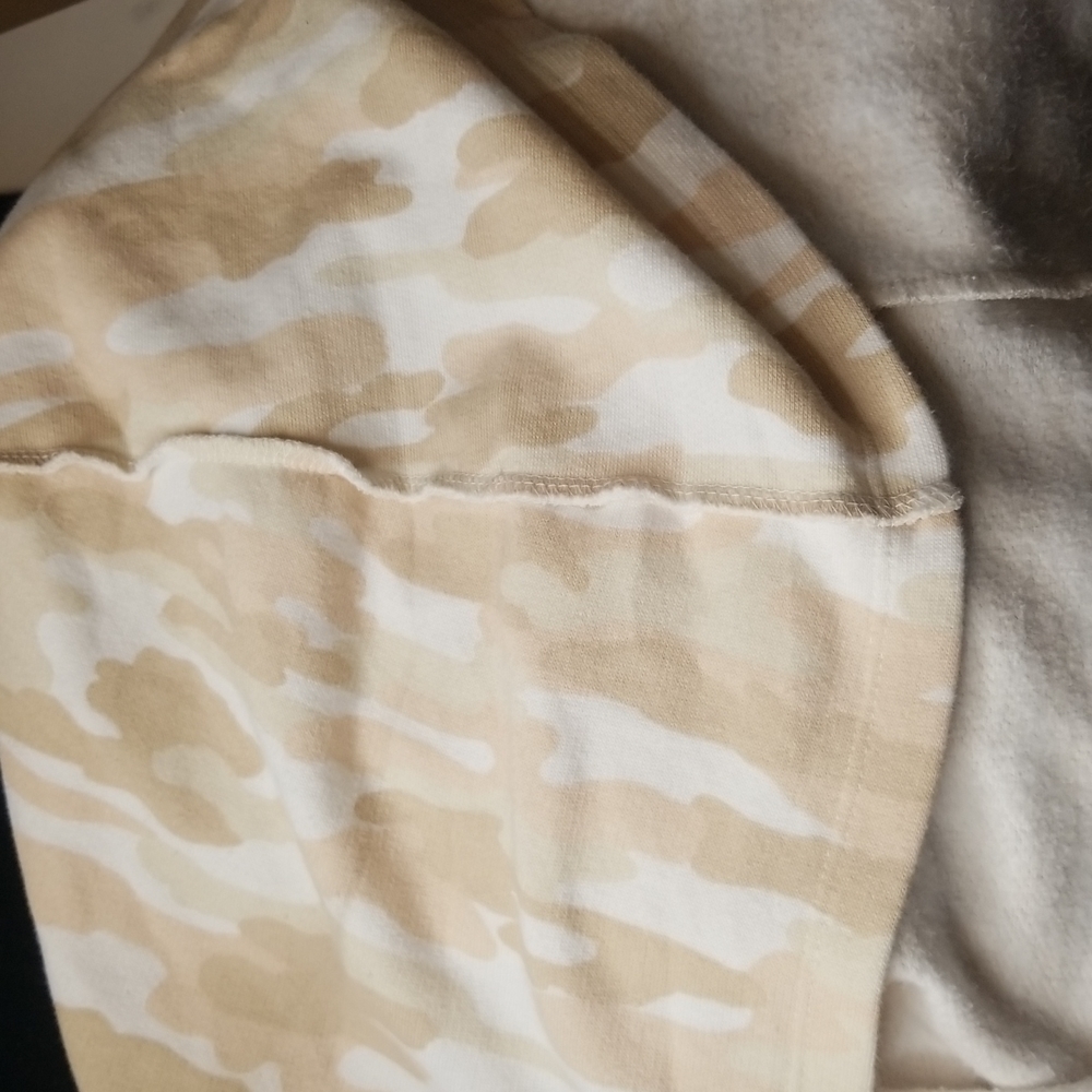 Lucky Brand Camouflage Open Front Lightweight Hooded Fleece Lined Sweatshirt S - Picture 8 of 11